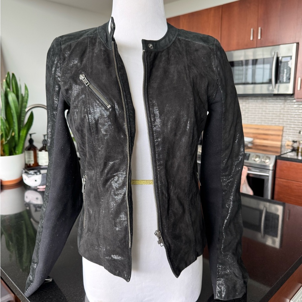 Halogen Black Leather Jacket